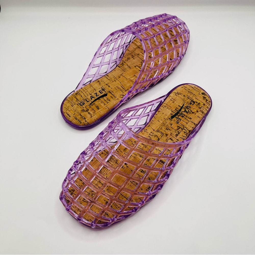 Glaze Purple Transparent Woven Slip-On Mule - Picture 4 of 4